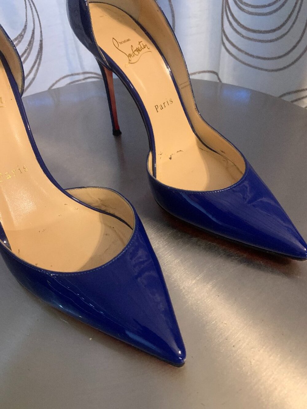 Christian Louboutin Iriza 100 Patent Neptune